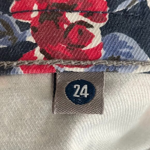 Aritzia Citizens of Humanity Mandy HiWaist Retro Slim RollUp Jeans Rose Navy 24 - Picture 9 of 16